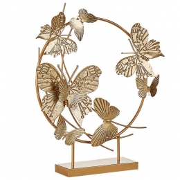 Beliani-BERYLLIUM-Decofiguur-Goud-IJzer