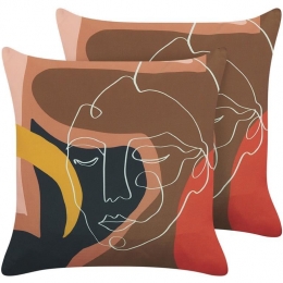 Beliani-HYACINTH-Sierkussensetvan2-Multicolor-45x45cm-Polyester