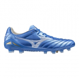 MizunoMonarcidaNeoIIIProGrasVoetbalschoenenFGBlauwWitGoud