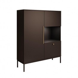 Meubella-VitrinekastLagos-Zwart-120cm