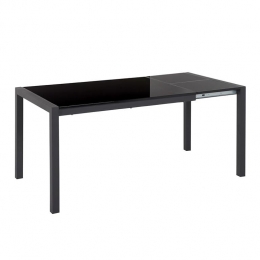 Beliani-GRANADA-Uitschuifbareeettafel-Zwart-MDF