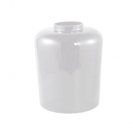 PTMDDevineWhiteGlassVaseSolidBlackSimpleRoundL