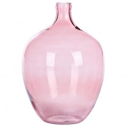 Beliani-ROTI-Bloemenvaas-Roze-Glas