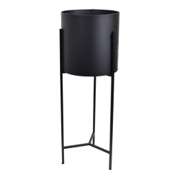 LOFT42JoyPlantenbakRond-Metaal-MatZwart