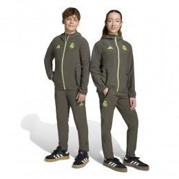 adidasRealMadridVisTechTrainingspakFull-ZipKidsGrijsLichtgroen