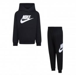 NikeClubFleeceTrainingspakHoodedPeutersZwartWit