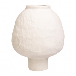 QUVIOJapandivaasbolvormigkeramiek-Gebrokenwit-21cm