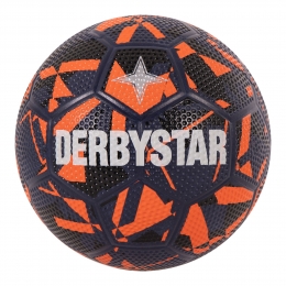 DerbystarStraatvoetbalMaat5DonkerblauwOranjeZilver