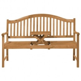 Beliani-HILO-Tuinbank-Lichtehoutkleur-Acaciahout