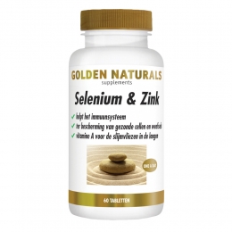 GratisVerzendingGoldenNaturalsSeleniumZinkVegan60tabletten