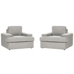 Beliani-ALLA-Fauteuilsetvan2-Lichtgrijs-Polyester