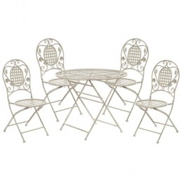 Beliani-BIVIO-Tuinsetvoor4-Wit-IJzer