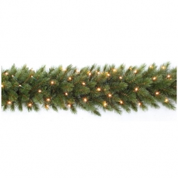 TriumphTreeForestFrostedGuirlandemetLED-L270cm-Groen