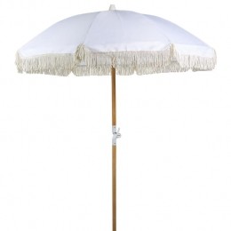Beliani-MONDELLO-Parasol-Wit-Polyester