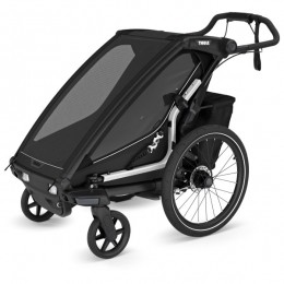 Thule-ChariotSport2-KinderfietskarmaatDouble-Zweisitzerzwartgrijs