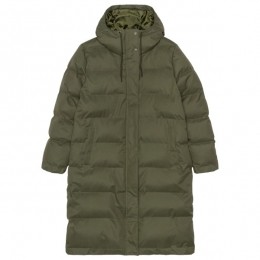 Selfhood-WomensHoodedPufferCoat-LangejasmaatMolijfgroen