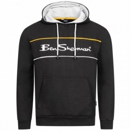 BENSHERMANTwoColourPanelHerenHoody0067811-ZWART