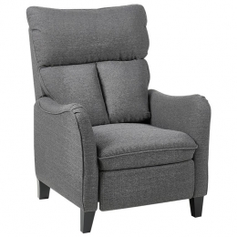 Beliani-ROYSTON-Fauteuil-Grijs-Stof