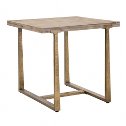 MauroFerrettiAnkaraVierkantetafelinhoutenmetaalbruin