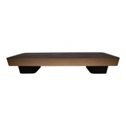 PTMDWarrenCoffeeTable180x45x31BrownWoodGoldMtl