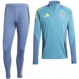 adidasAjaxTrainingspak14-Zip2024-2025LichtblauwBlauwGeel
