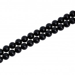 EdelsteenKralenStrengZwarteToermalijn10mm