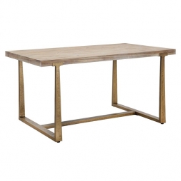 MauroFerrettiAnkaraRechthoekigetafelinhoutenmetaalbruin