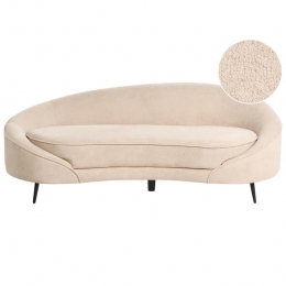 Beliani-SAVAR-Driezitsbank-Lichtbeige-Boucl