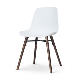 NolonNena-PipEetkamerstoelWit-Kunststof-WalnootPoten