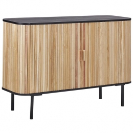 Beliani-LINDON-Dressoir-LichthoutZwart-MDF