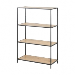 LisommeVicStaandeHoutenBoekenkast-B77cm-Naturel