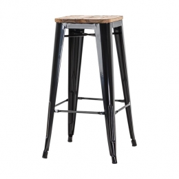 LegendMetalenbarkrukzwart-methoutenzitting-77cm