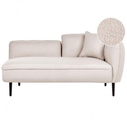 Beliani-CHEVANNES-Chaiselongue-Lichtbeige-Boucle