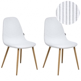 Beliani-HILDEN-Eetkamerstoelsetvan2-Wit-Corduroy