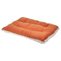 Beliani-ERGANI-Dierenbed-Oranje-Fluweel