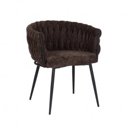 Bronx71EetkamerstoelRiverchenillebruin