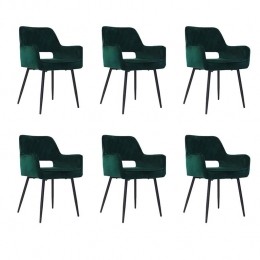 Bronx71VelveteetkamerstoelMikadonkergroen-Eetkamerstoelenset