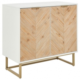 Beliani-ALASKA-Dressoir-LichtbruinWit-Hout
