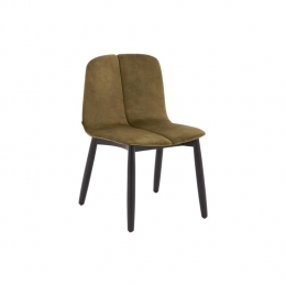 GoossensEetkamerstoelTulip-Fluweelzonderarmleuning