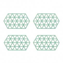 KrumbleSiliconenpannenonderzetterHexagonlang-Groen-Setvan4