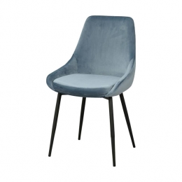 RowicoHomeSierraVelvetEetkamerstoelBlauw