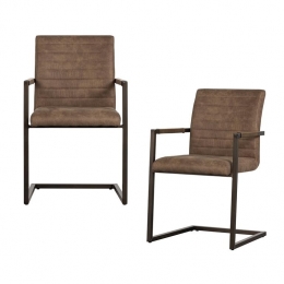 WOOODBasEetkamerstoelen-Leerlook-Taupe-Setvan2