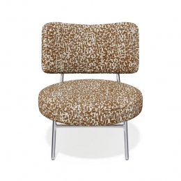 Fauteuilinstructuurstofmetbruinpatroon