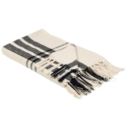 Beliani-YUVALI-Plaid-Gebrokenwit-Polyester