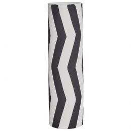 Beliani-GOBY-Bloemenvaas-WitZwart-Steengoed