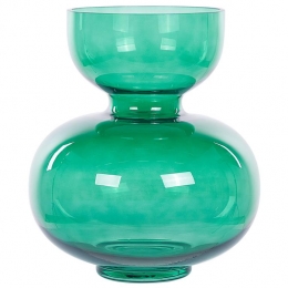 Beliani-PALAIA-Decoratievevaas-Groen-Glas