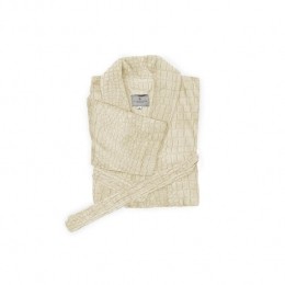 LINNICKFlanelFleeceBadjasCroco-ivoor