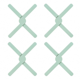 KrumbleOpvouwbaresiliconenpannenonderzetter-Groen-Setvan4