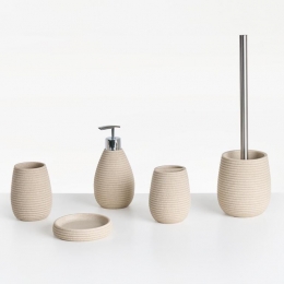 Beliani-QUILA-Badkameraccessoireset-Lichtbeige-Polyresin