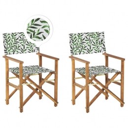 Beliani-CINE-Tuinstoelsetvan2-LichthoutGrijsBlad-Polyester